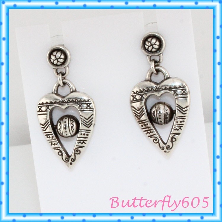 Brighton L’Amour Heart Silver Post Earrings