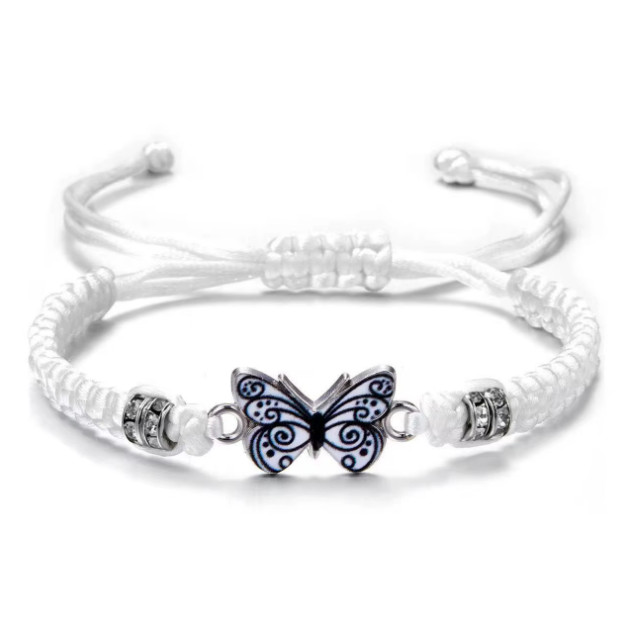 Butterfly Charm Bracelet String Handmade( 5pcsPack)