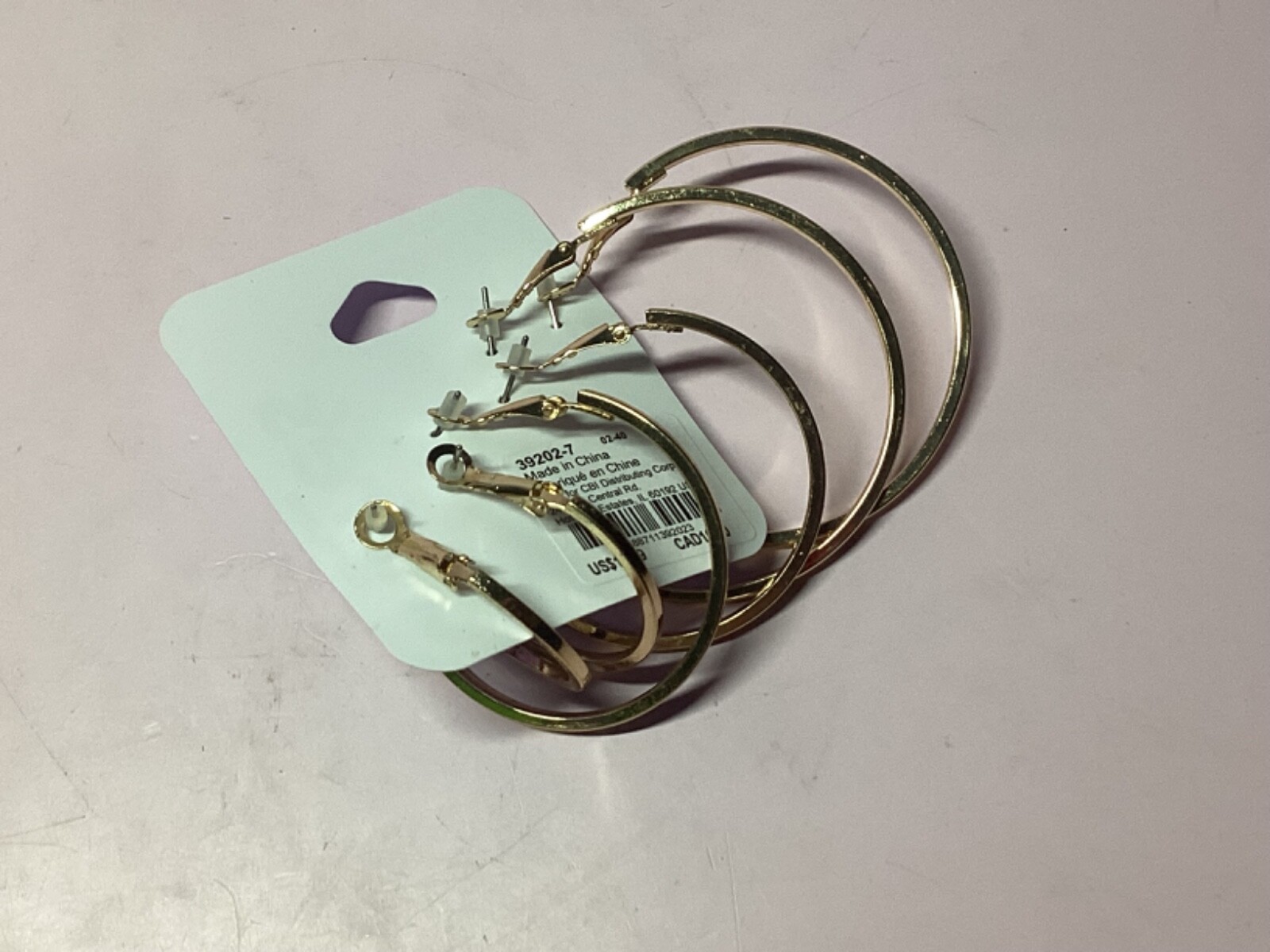 Claire’s goldtone hoops new in package 3 pc sensitive solutions ❤️