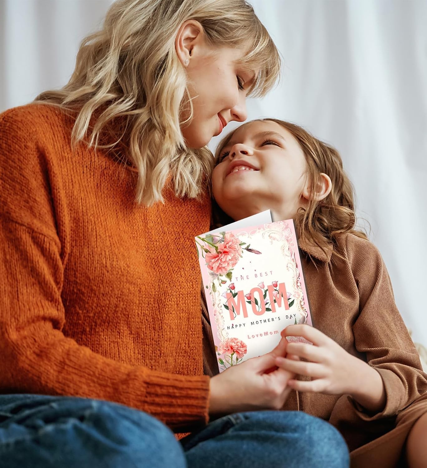 Heartfelt Mother’s Day Card with Elegant Floral Design & Envelope – Perfect Gift