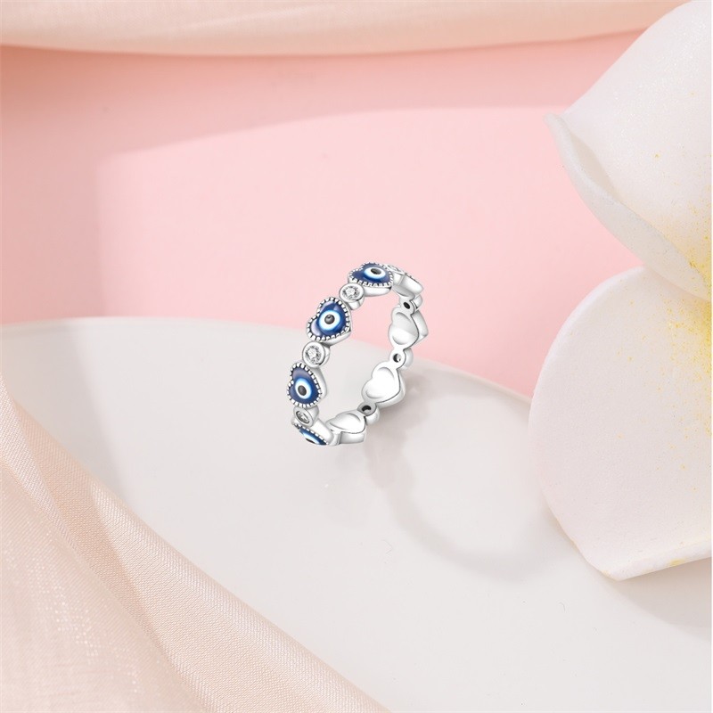 KUNSIR 925 Sterling Silver Evil Eye Rings For Women – Elegant Rings 5A CZ Dainty