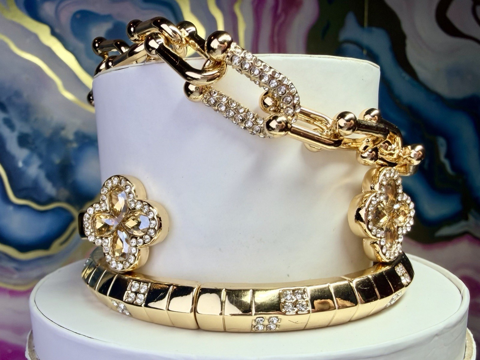 Bomb Party 2025 GOLD Bracelet Stack- “Elevated Perfection”