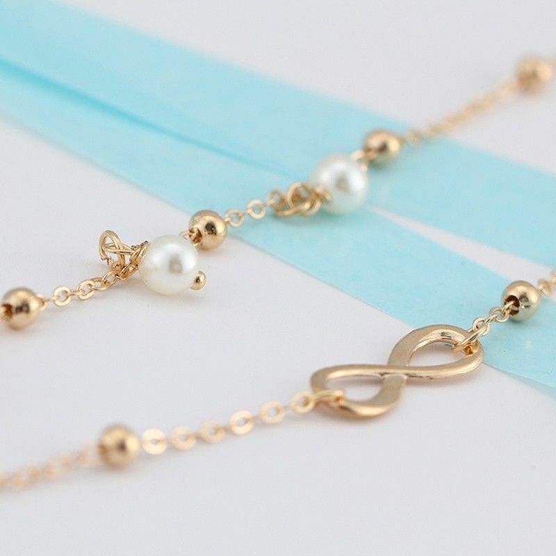 Women Double Ankle Bracelet 925 Silver Anklet Foot Jewelry Girl’s Beach Chain US