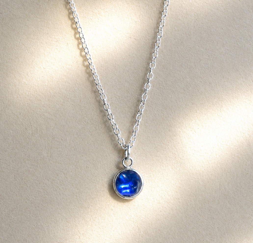 Cobalt Halo Necklace