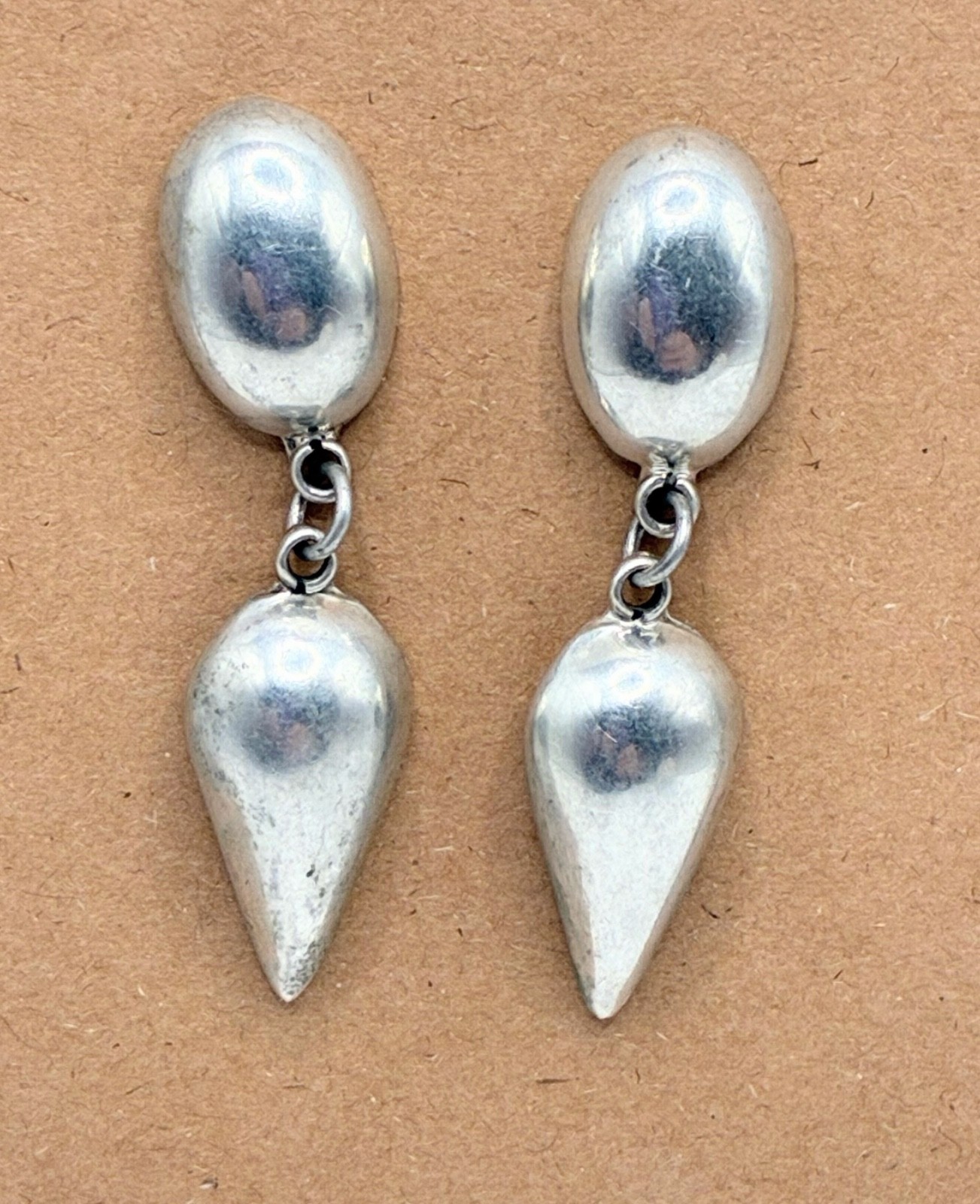 TAXCO Sterling Silver 925 Dangle Pierced Post Earrings 2”