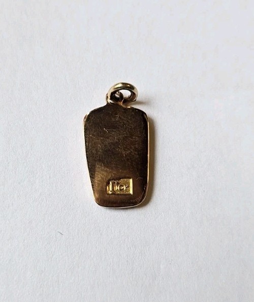 10K Gold United Methodist Church Cross and Flame pendant 1.1 Gram