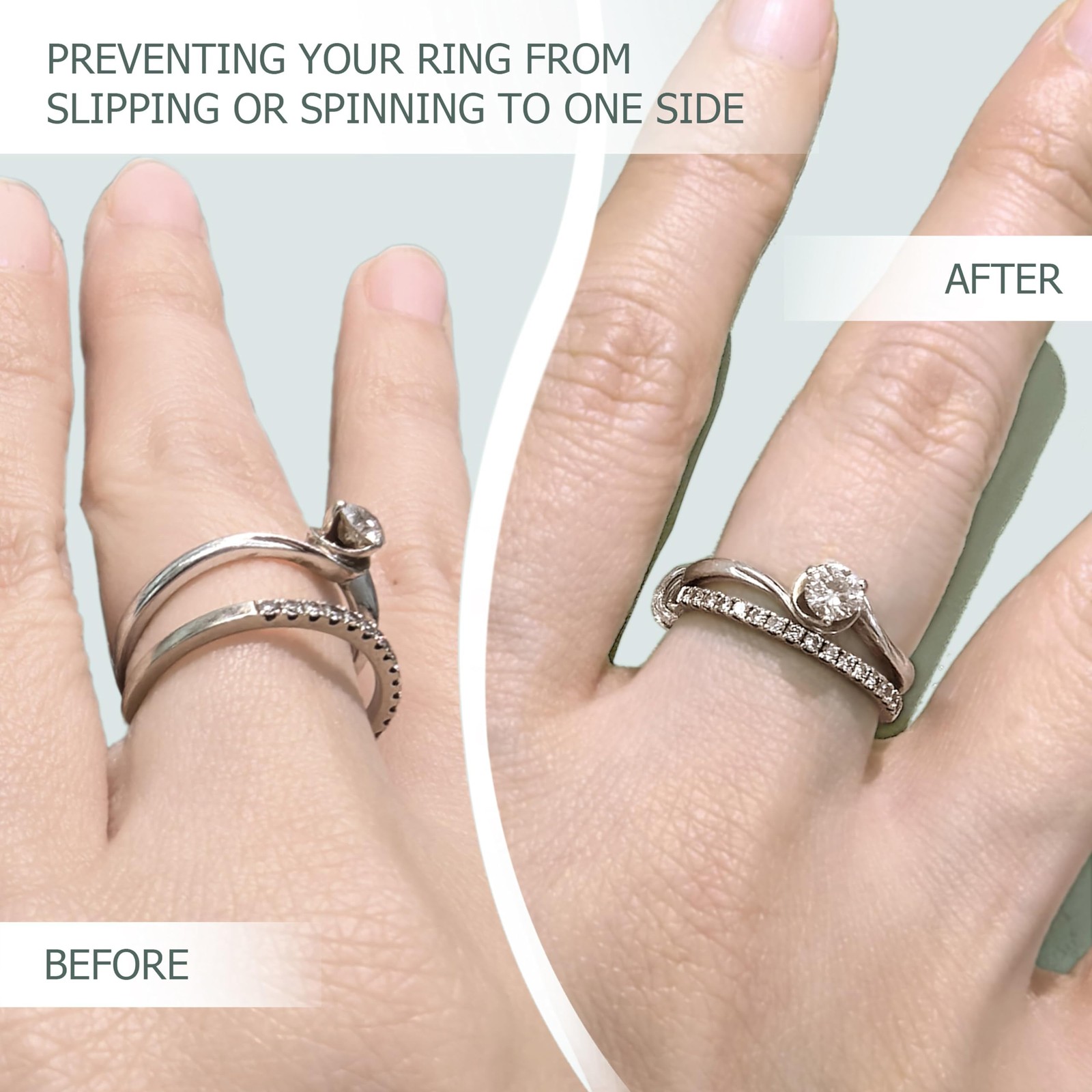 Ring Size Adjuster 6 Sizes Tightener Resizer Width 1-8 MM Size By 0.5-1.5 Gold