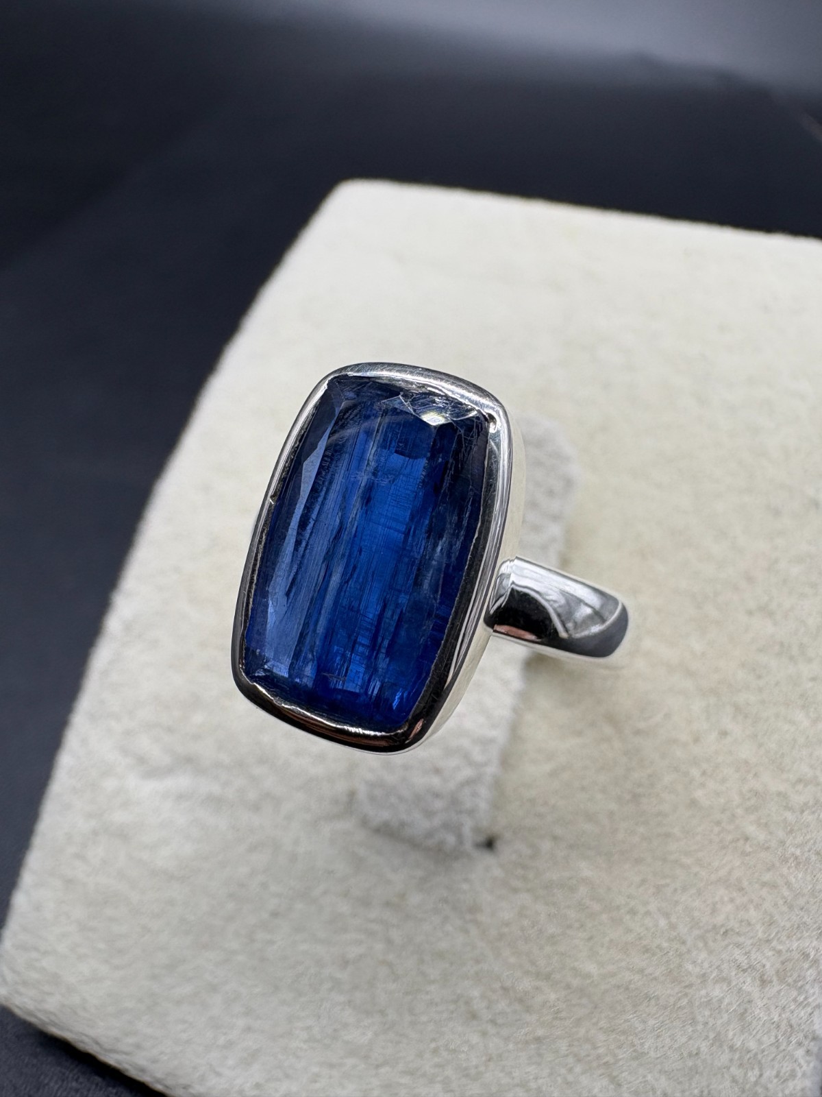 Himalayan Kyanite Sterling Silver Ring | Royal Blue Gemstone, US Size 8