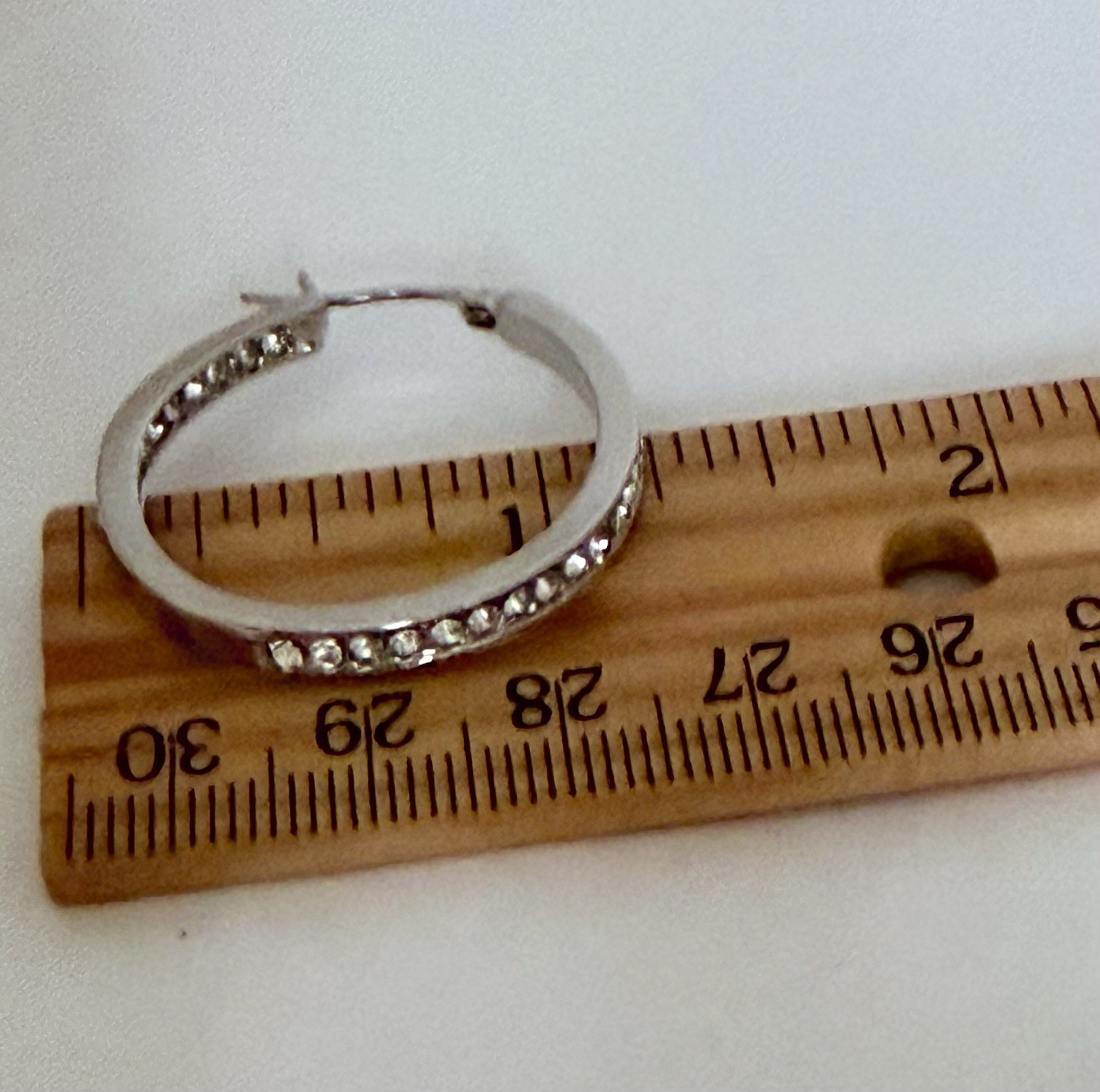 Rhodium Overlay Pavé Inside Out Hoop Earrings Made With Swarovski Crystals