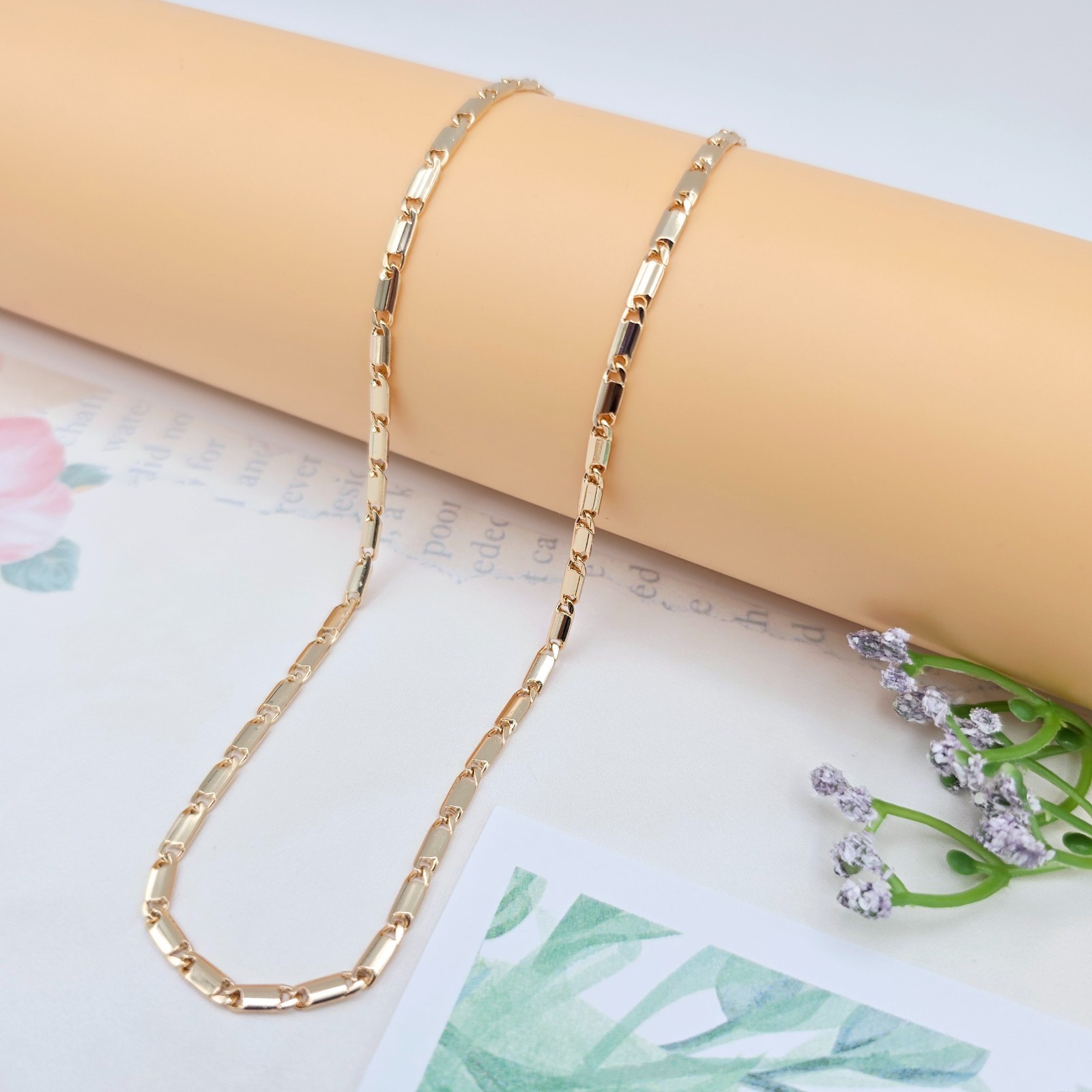 in Elegant Glossy Finish – 45cm, XPNL0043 Rose Gold Plated Link Chain Necklace