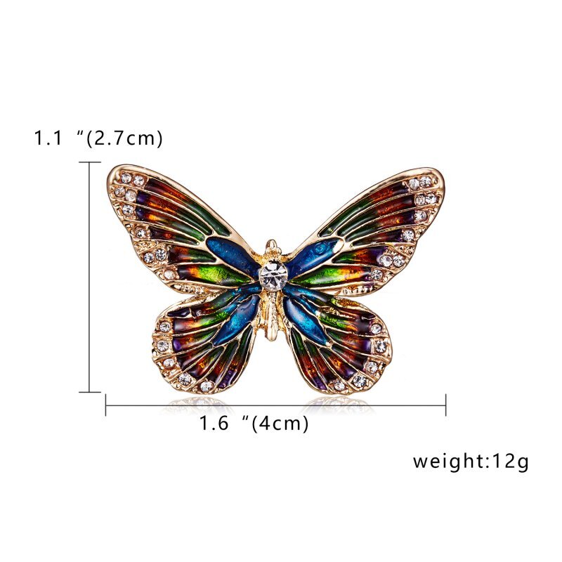 Butterfly Animal Pearl Crystal Brooch Pin Women Jewelry Wedding Bridal Wholesale