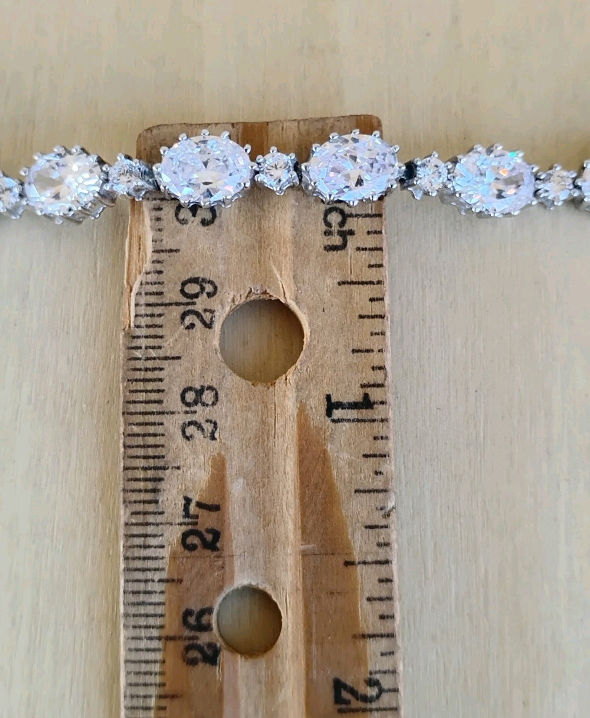 New Stauer “DiamondAura” Oval & Round CZ Brilliant Bracelet, Sterling, 7.5″ Fit