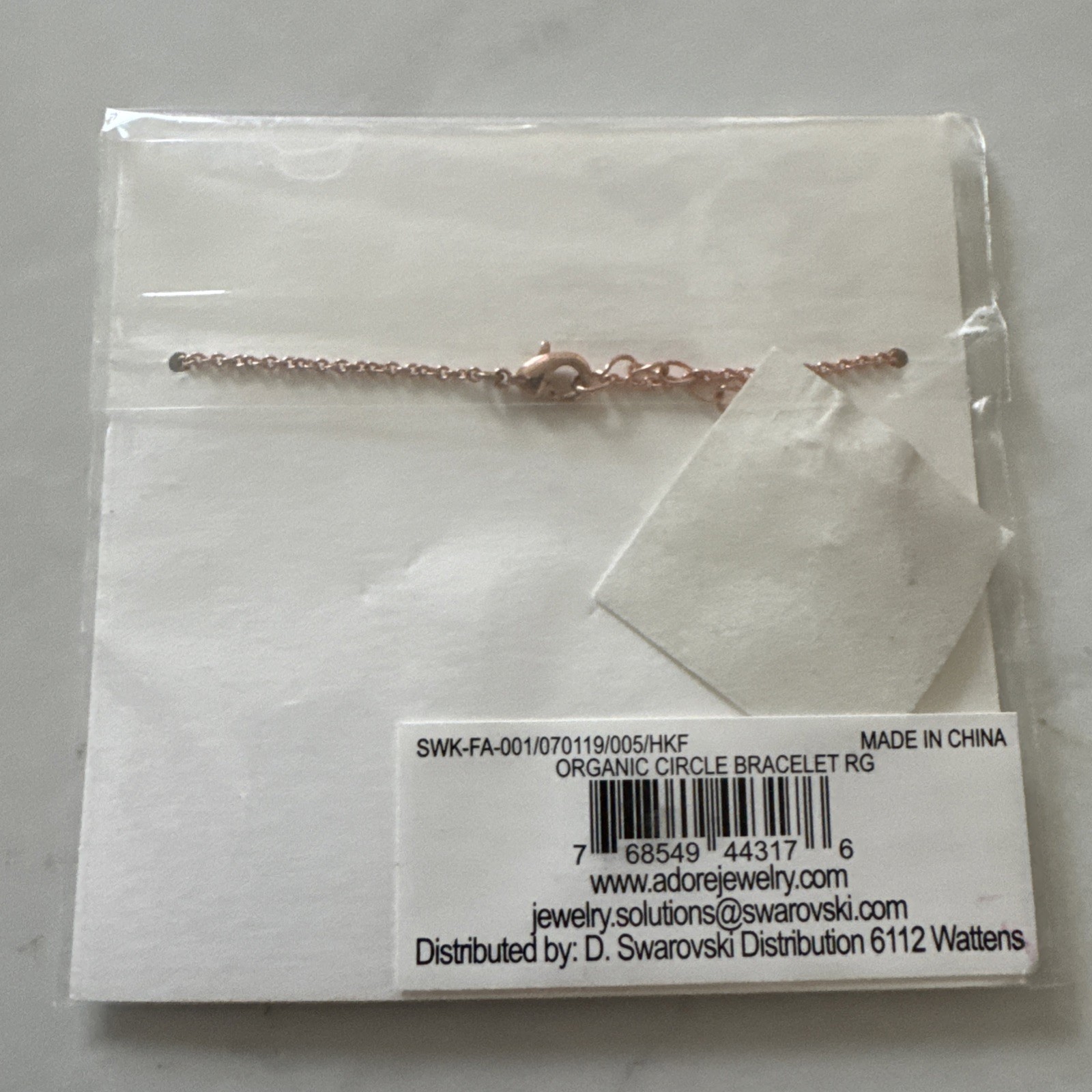 Adore Stack & Sparkle Organic Circle Bracelet Faux Rose Gold Tone | New
