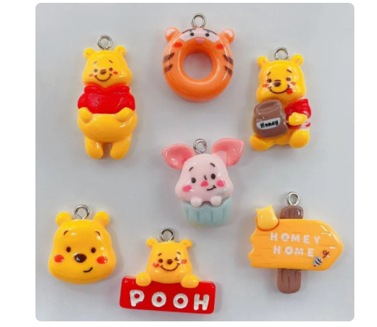 lot 70Pcs resin animal cartoon bear mix Charm earring Pendant DIY Jewelry Making