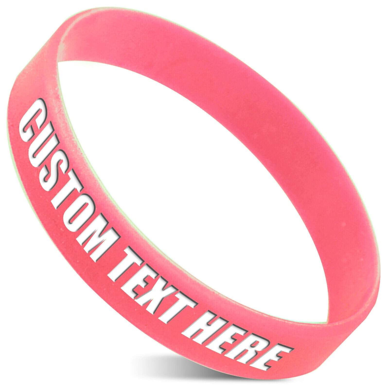 5PCS Custom Debossed Silicone Wristbands Personalized Rubber Bracelets Gifts