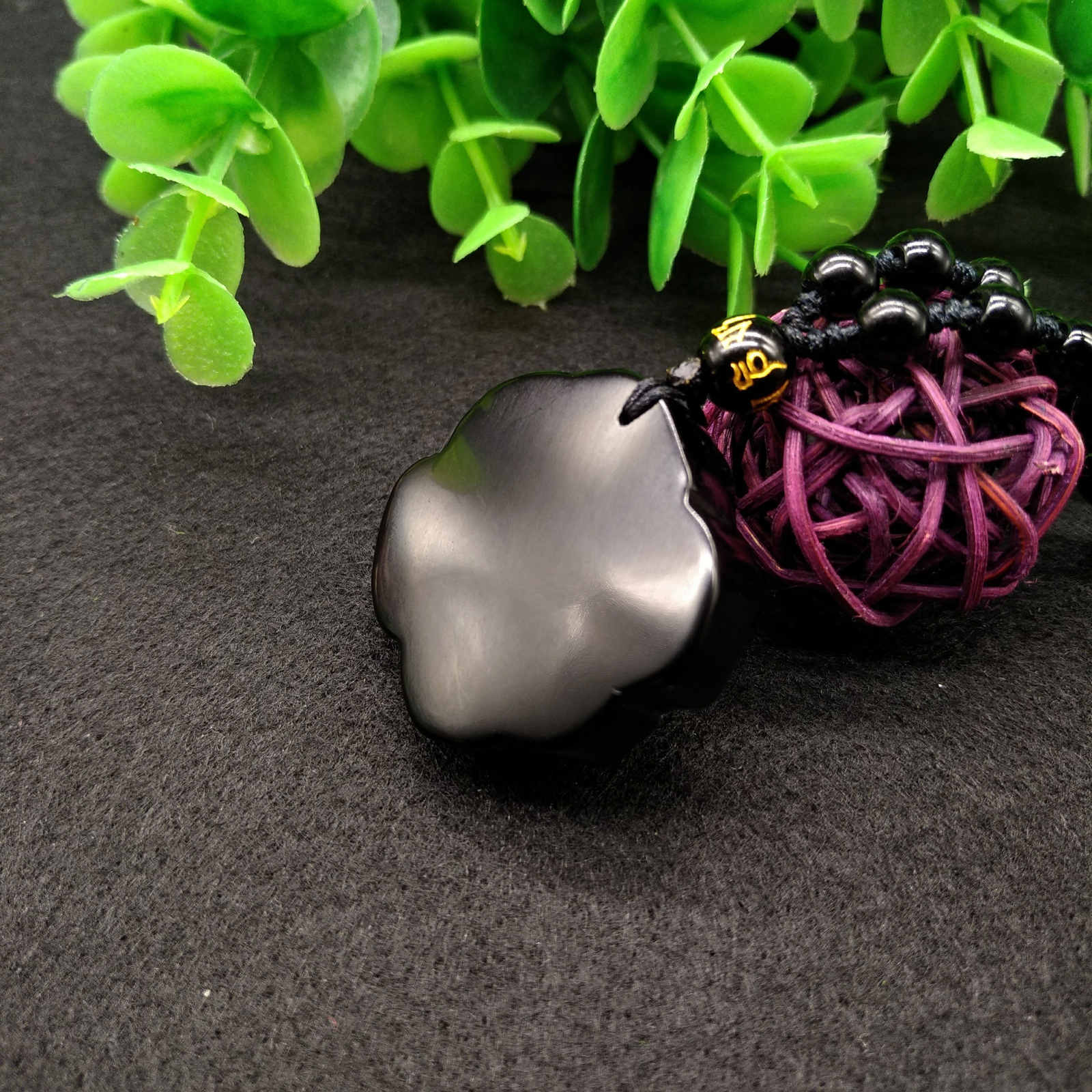 Natural Black Obsidian Necklace Rose Necklace Jewelry for Women Lovers Amulet