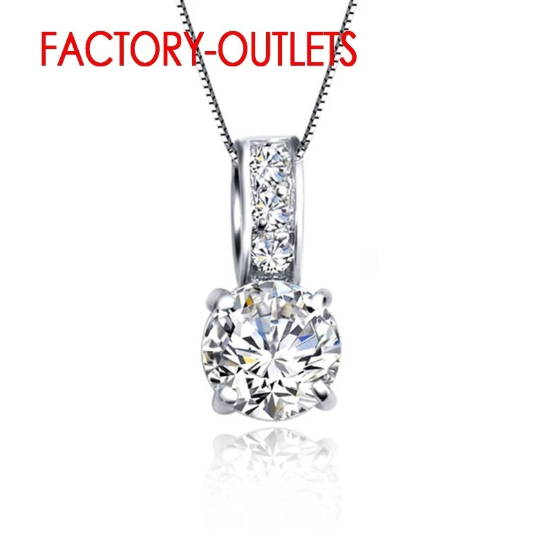 3PCS 925 Sterling Silver Bridal Jewellery Set CZ Crystal Necklace Earrings Gift
