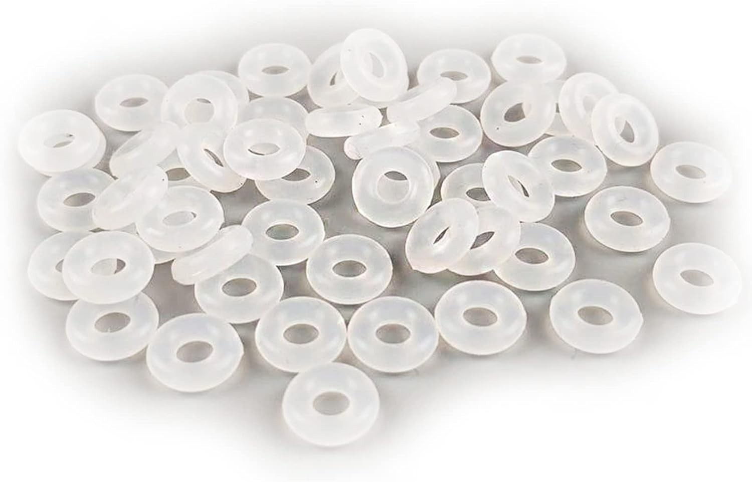 Versatile 80 Pcs Clear Silicone Rubber Bead Stoppers for Creative Jewelry Design