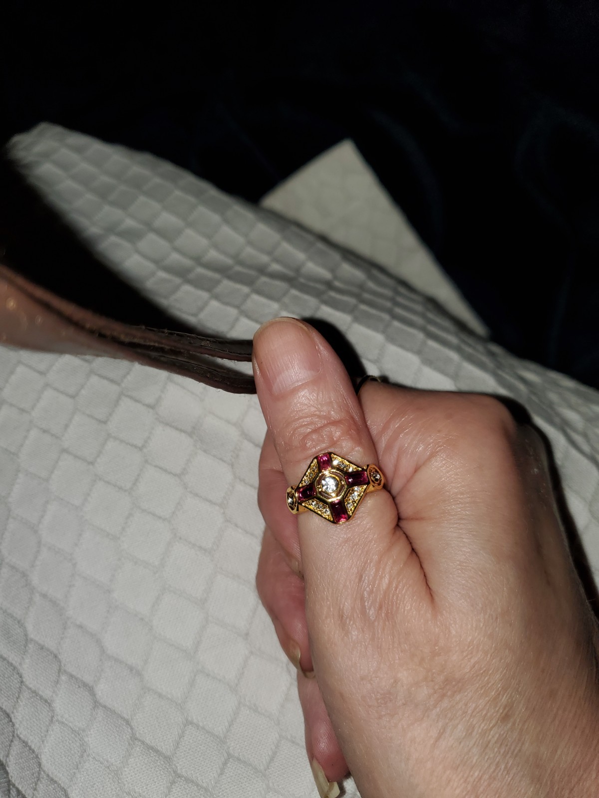 Size 7. NWT. Gold And Pink TOURMALINE