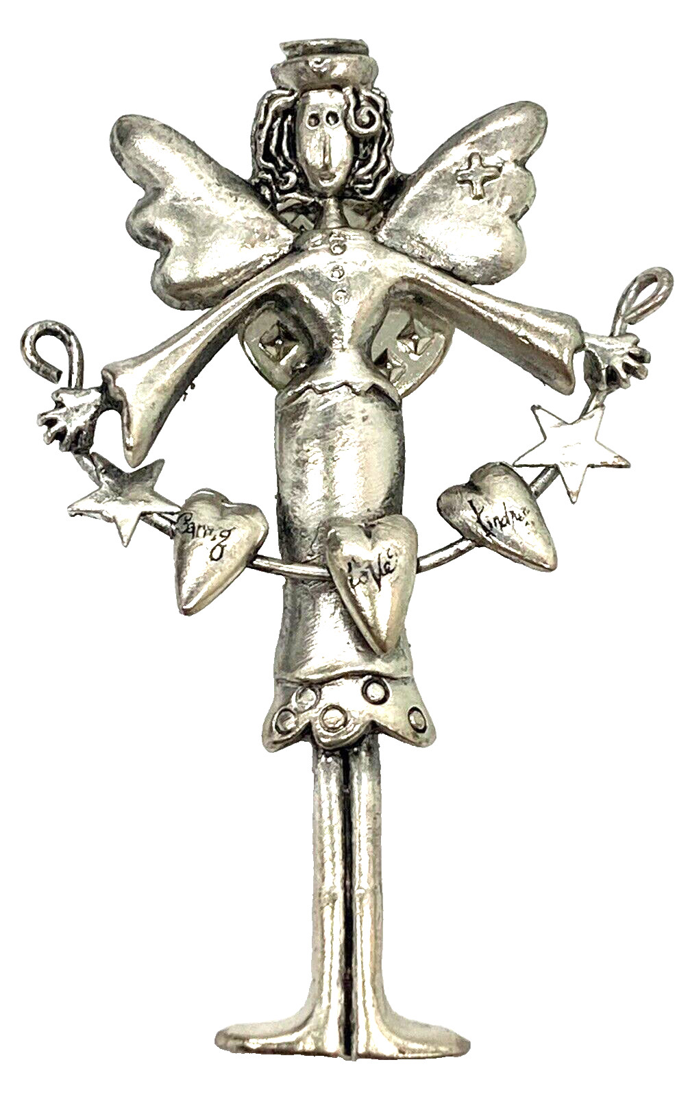 NEW Angel Fairy Nurse Metal Brooch Roman, Inc Celebrations Pewter Lapel Pin Tack
