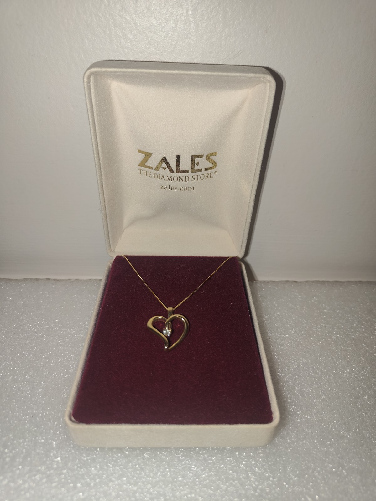 Zales Gold Heart Diamond Necklace