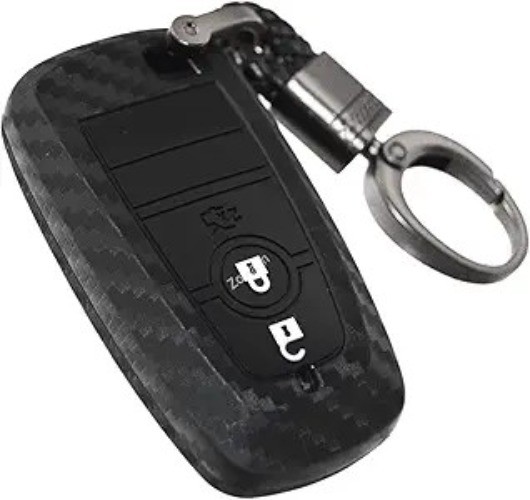 Silicone Key Fob Cover Protector with Keychain for Vehicle Mod Size: F-General