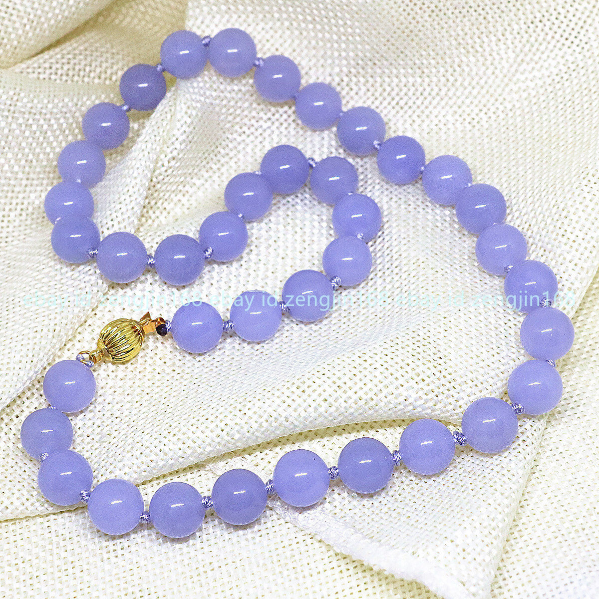 12mm Light Purple Violet Jade Round Gems Beads Necklace 14-36” AAA