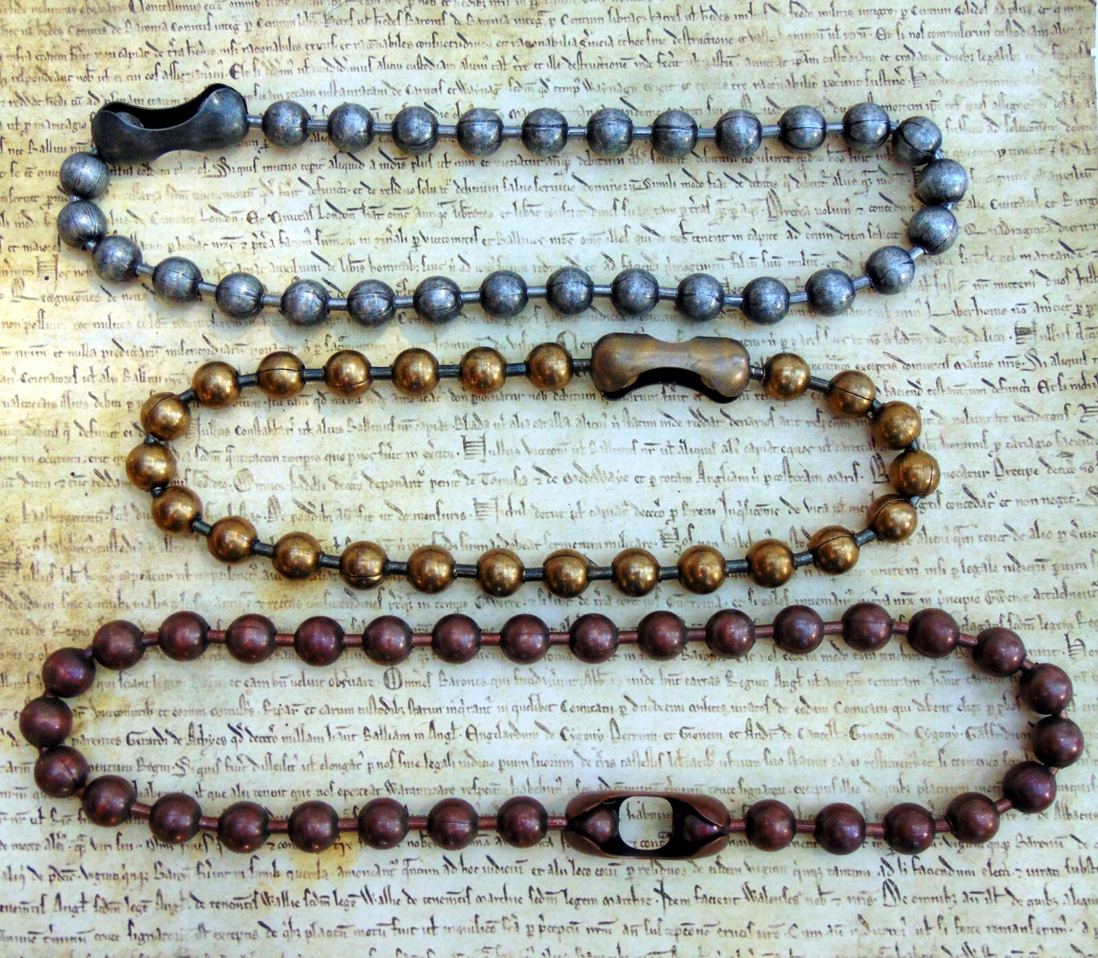 12mm CHUNKY BALL Chain Necklace NEW Colors ~ Dungeon, Medieval Brass, Mystic Red