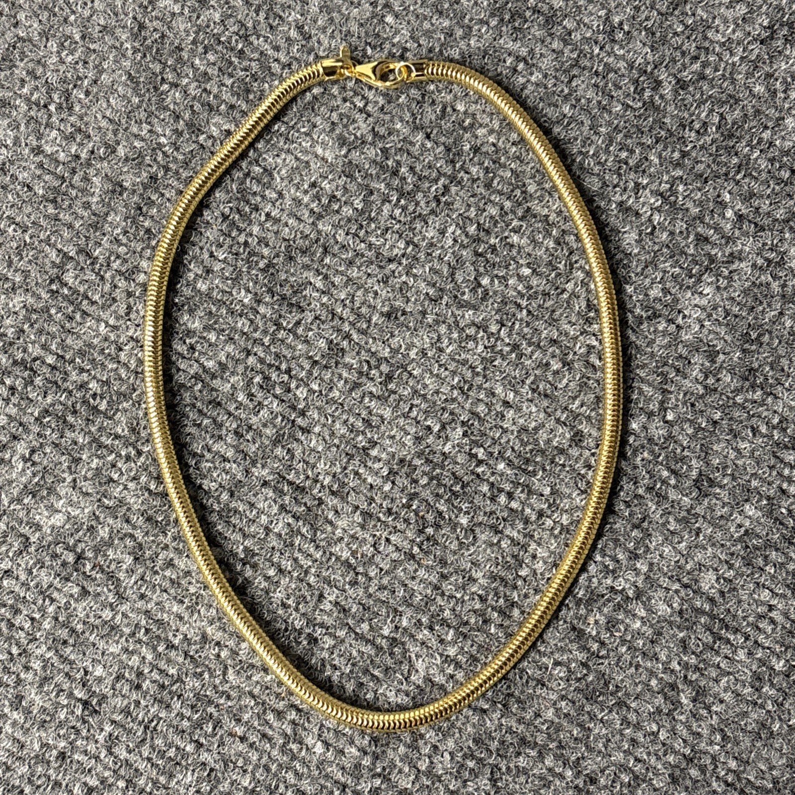Bellezza Gold Tone Snake Chain Necklace Choker Itaor Italy 18″