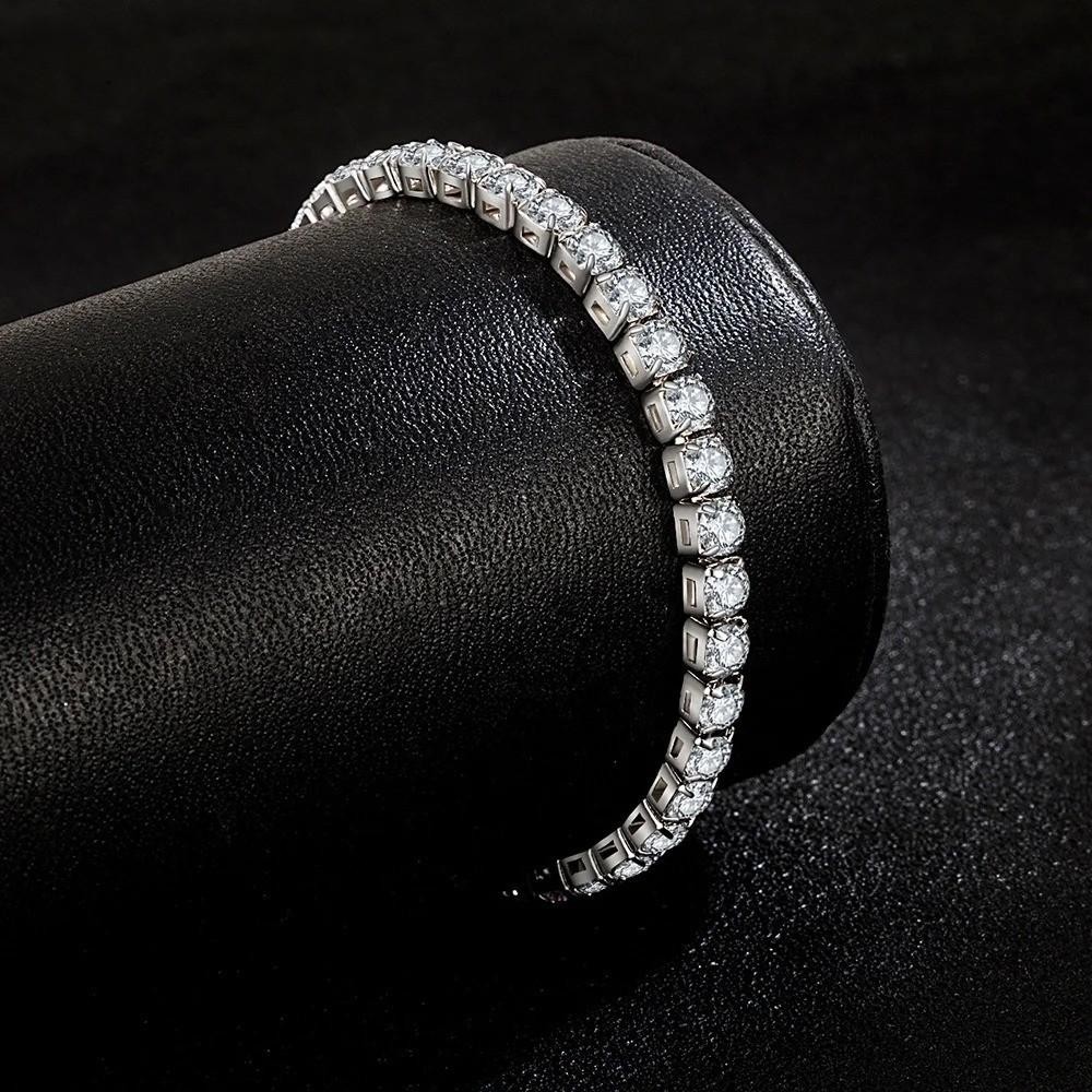 Women’s Tennis Bracelet 925 Sterling Silver Moissanite Wedding Jewelry Gift