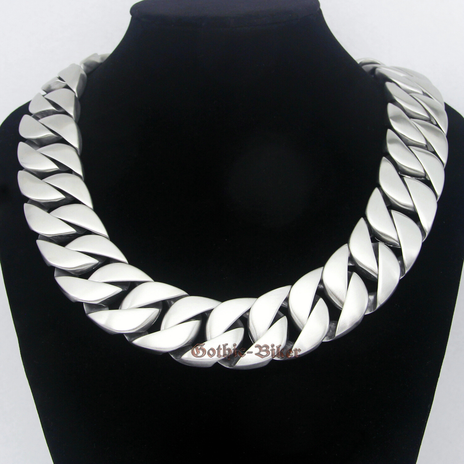 31mm Heavy Cuban Chain Link Necklace Stainless Steel Mens Bracelet Brushed Matte