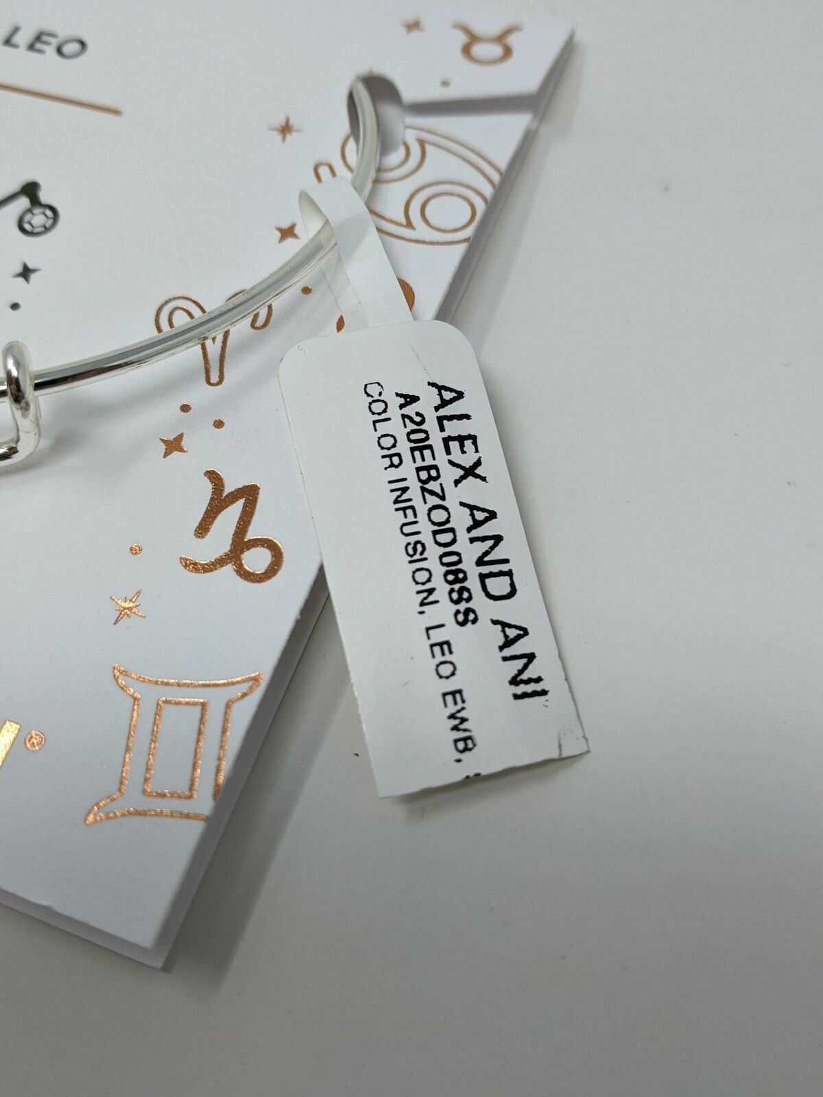Alex & Ani Leo Charm Bangle, Size 2″ – 3.5″ – Shiny Silver