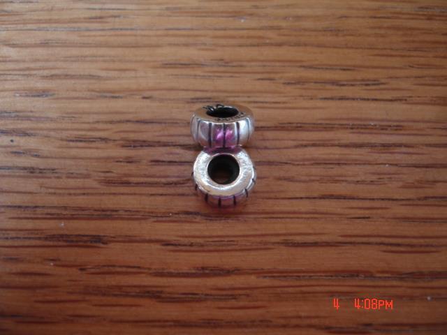 KAY JEWELERS CHARMED MEMORIES LINED STRIPE STOPPER STERLING SILVER FOR 1 STOPPER