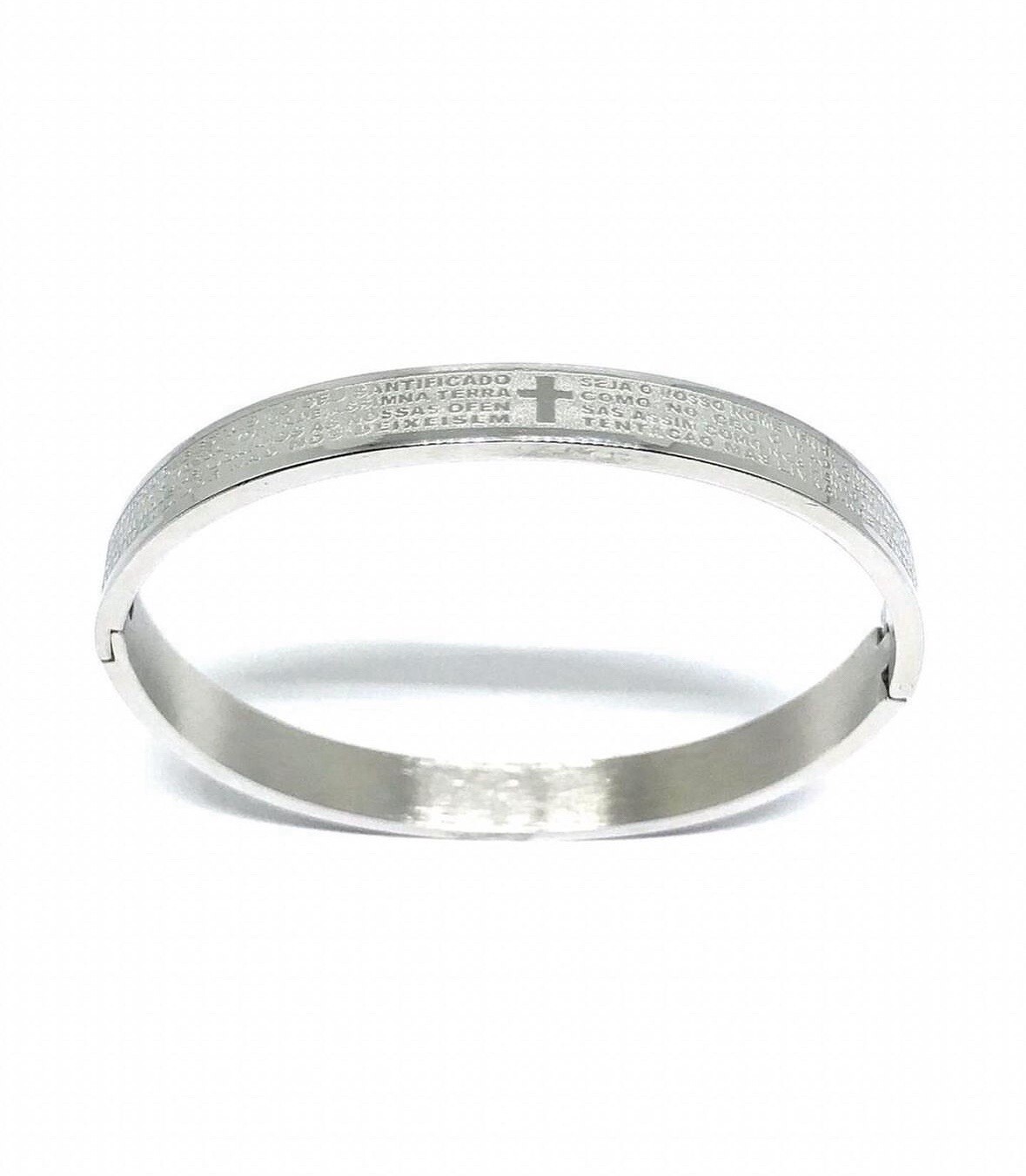 Stainless Steel Religious Cross Male and Female Prayer Bracelet