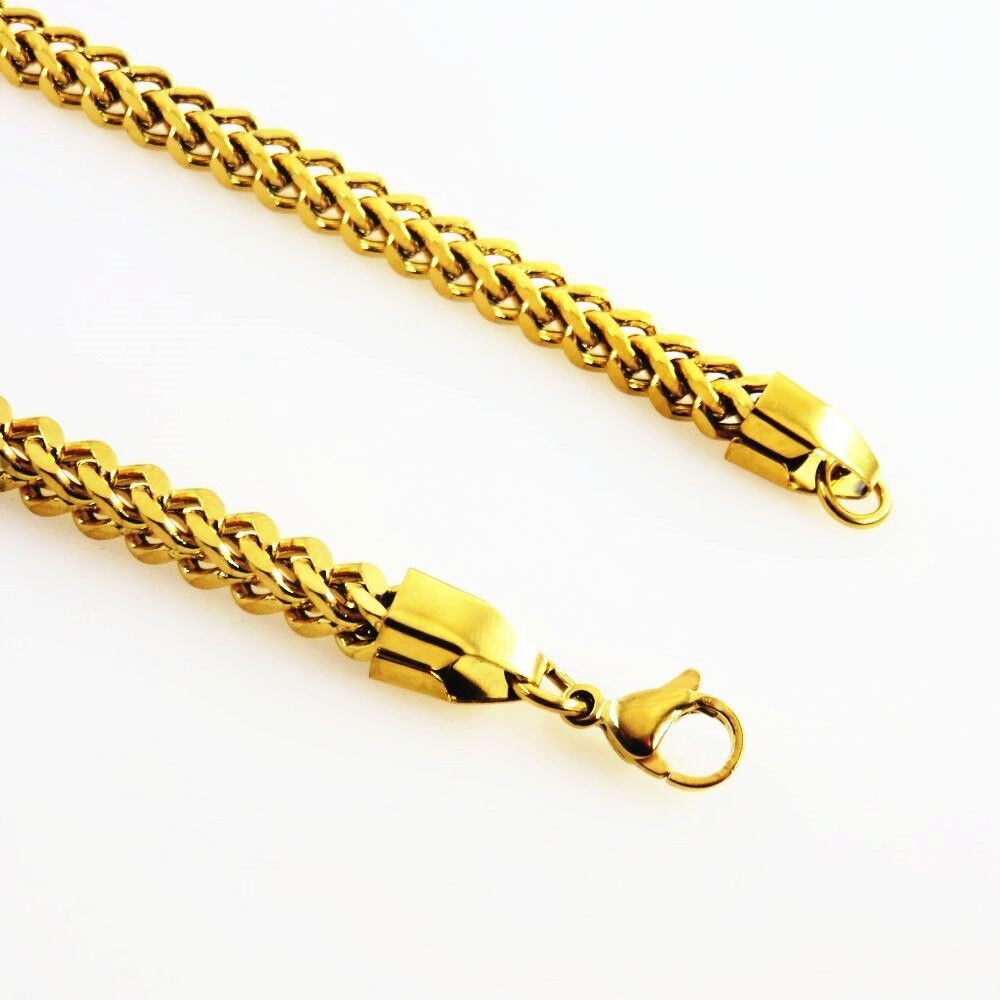 2.5-8mm Man Woman Stainless Steel Wheat Braided Foxtail Franco Chain Link Jewelr