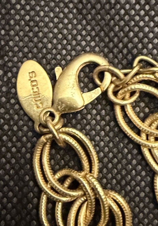 Gold Tone Cable Chain Necklace, Oval Blue Pendant Drop, Lobster Clasp
