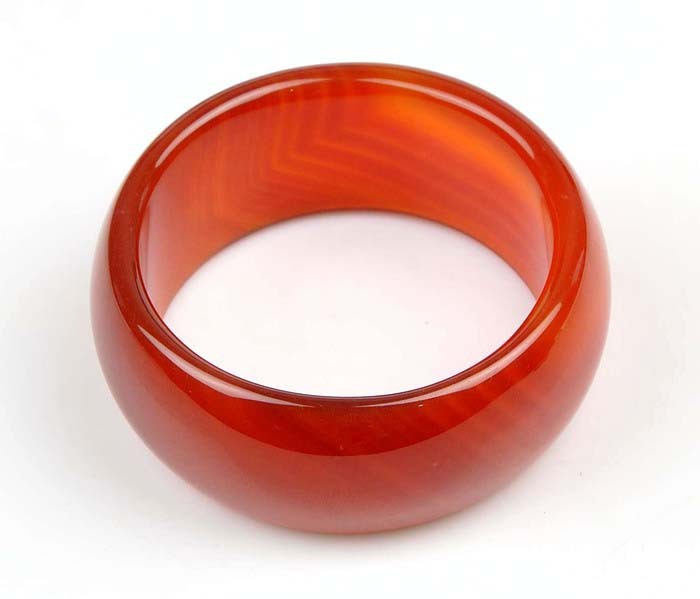 62mm-63mm Carnelian / Red Agate Wide Bangle Chunky Bracelet