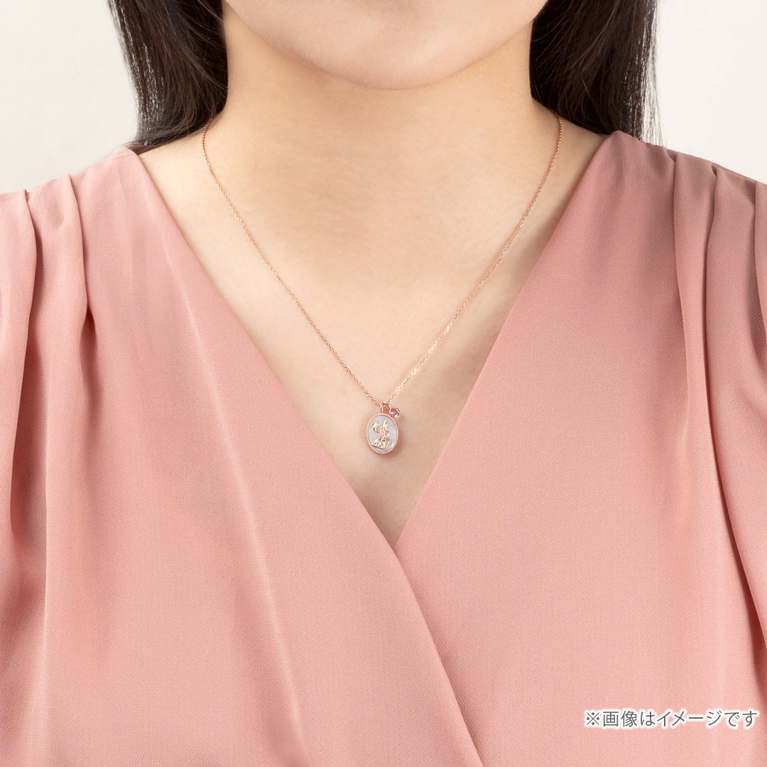 U-Treasure Pokémon Sylveon Shell Necklace Silver Pink Gold Plated From JAPAN