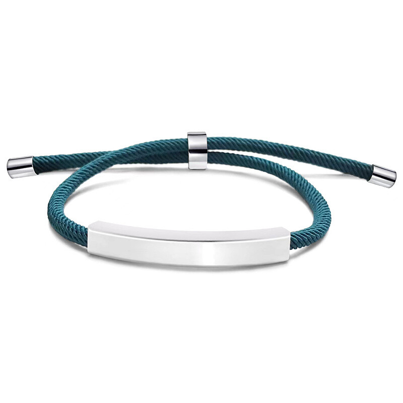 Free Engrave Personalized Stainless Steel Rope Bracelet Custom Name Bangle Women