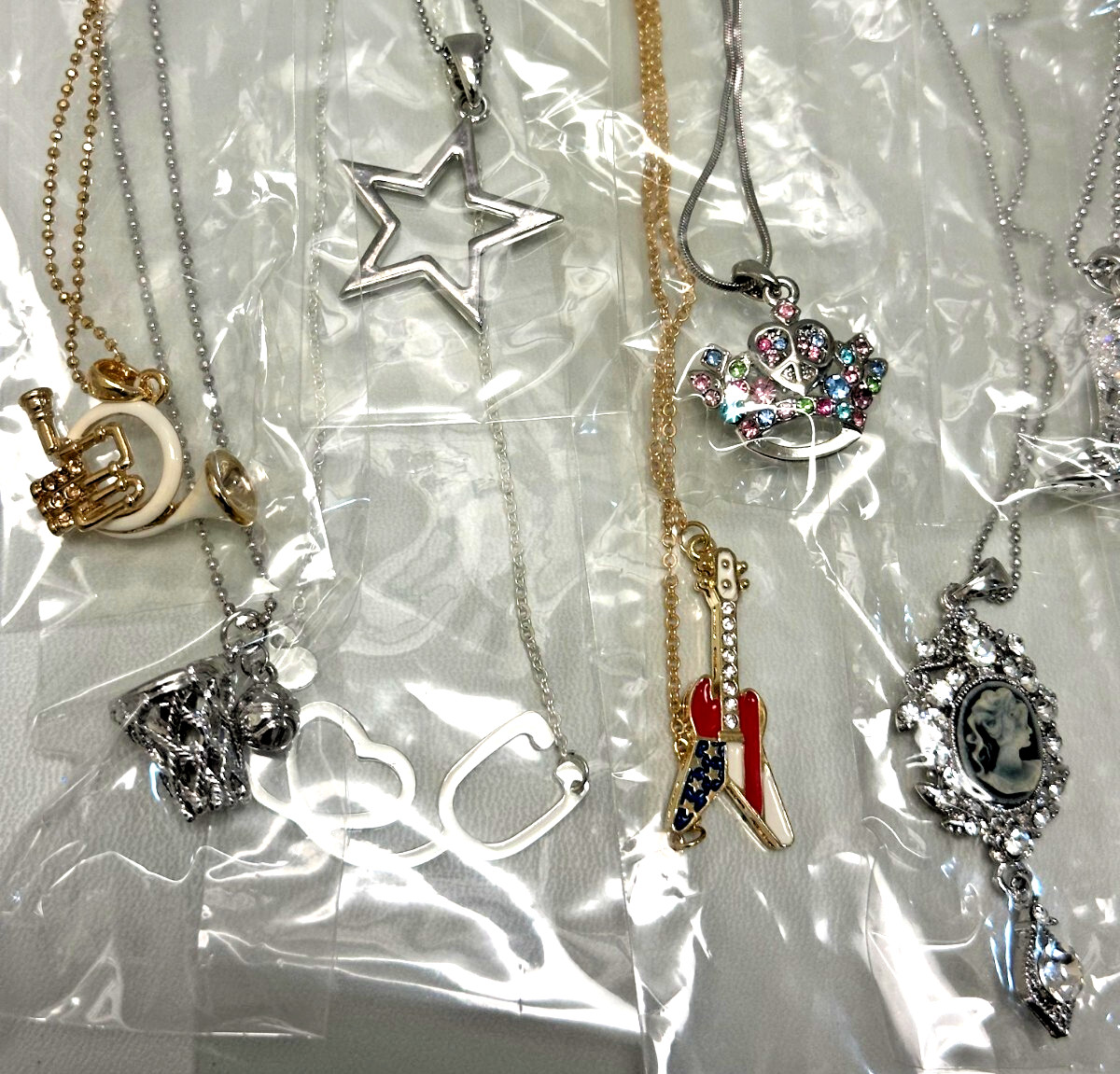 New 20pcs Lot Crystal Charm Pendant Necklaces Jewelry #25 Top Quality