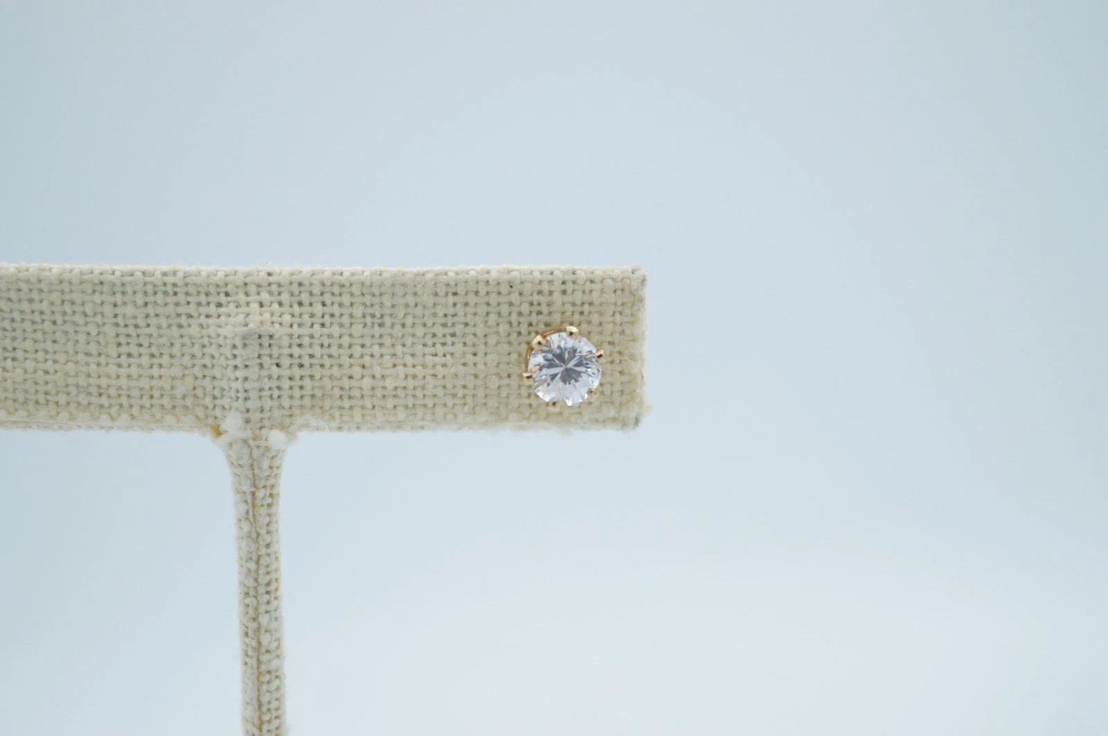 Gold Plated CZ Stud Earrings | Sparkling Cubic Zirconia Round Classic Everyday