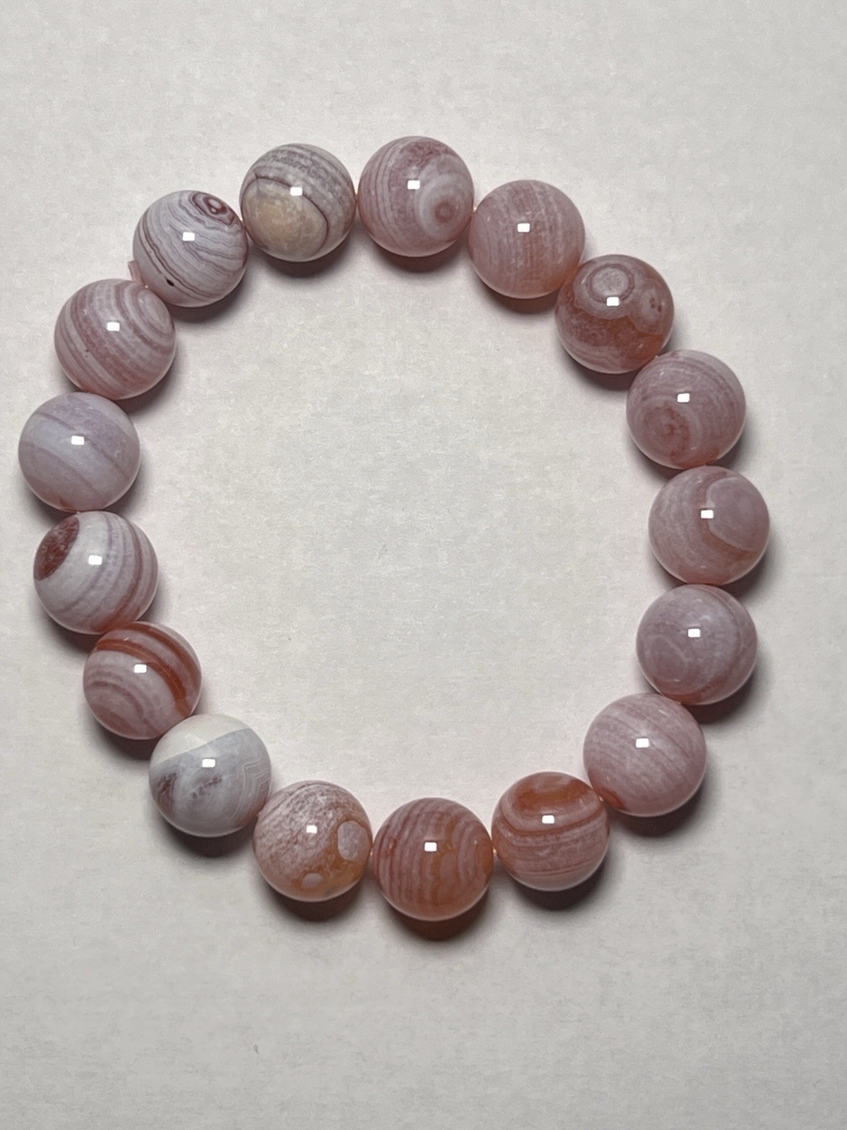 Yaochen Agate Beaded Bracelet 12 mm (changes color in water) – See video