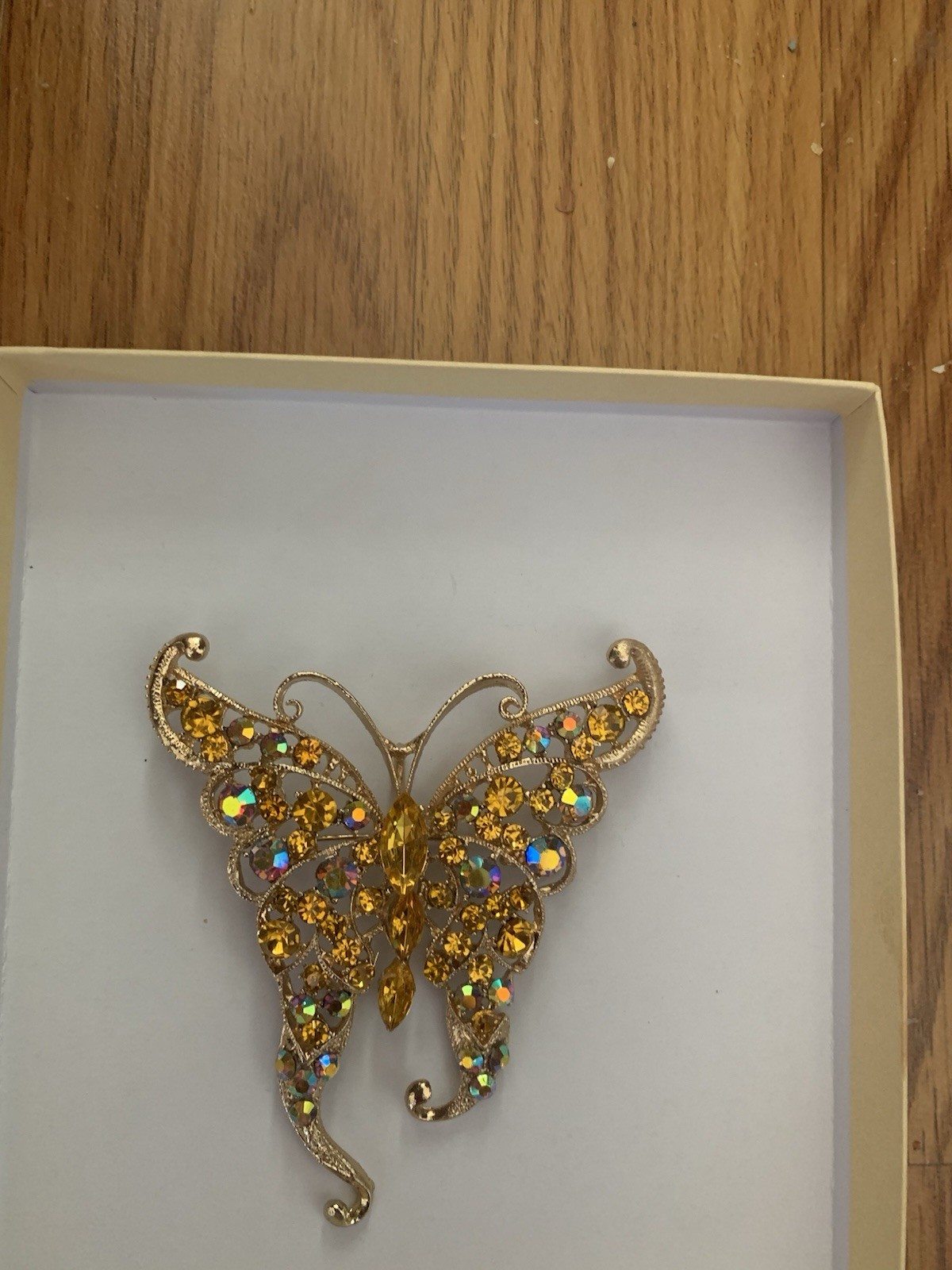 Butterfly Alloy Brooch With Crystal Embellishments Every Day Wear Or For Events