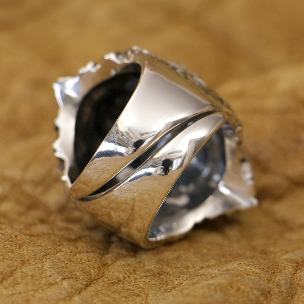 Lion Beauty 925 Sterling Silver Biker Ring TK349D Open US Size 8~15 HZ