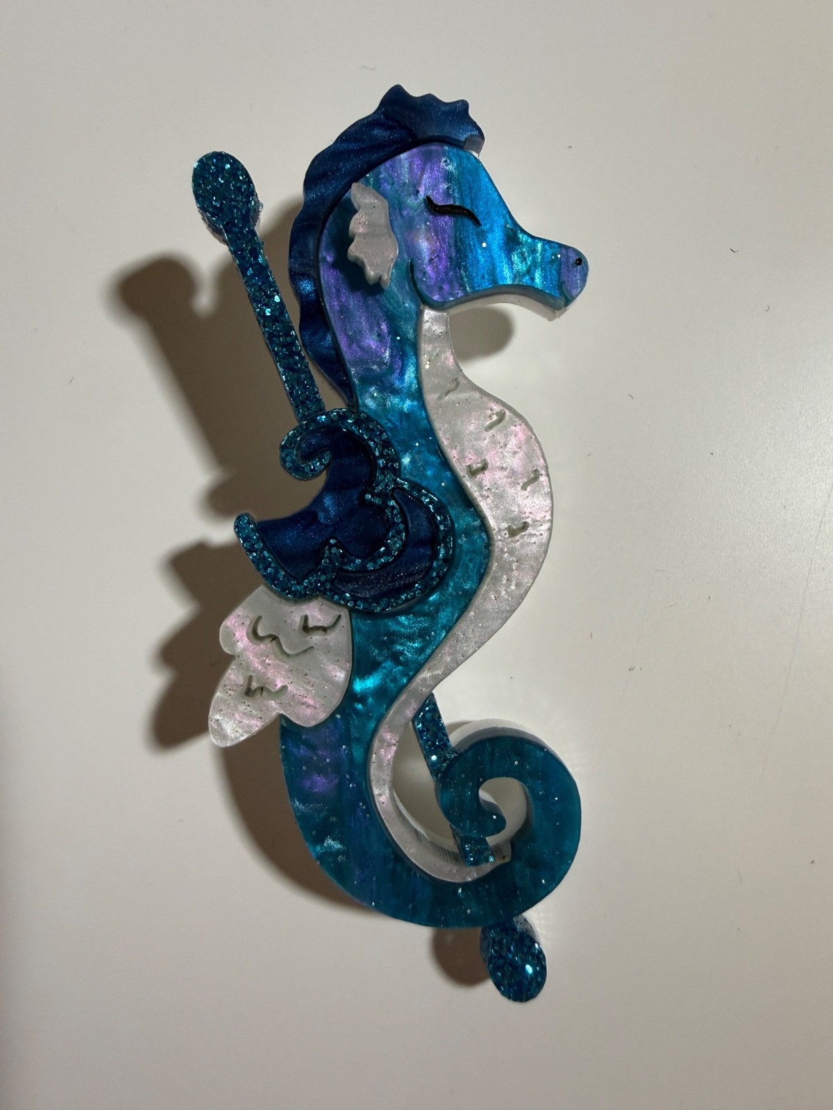Pearl Blue Carousel Seahorse Brooch – Curious Carousel Carnival Circus Fair Pin