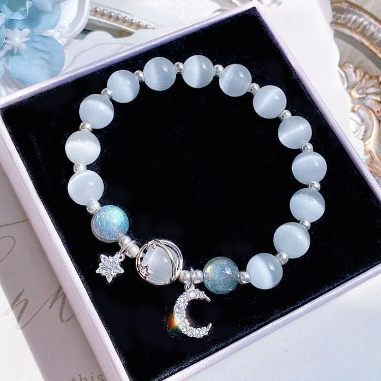 1pc Crystal Bracelet Minimalist Moonlight Natural Versatile Bracelet for Women