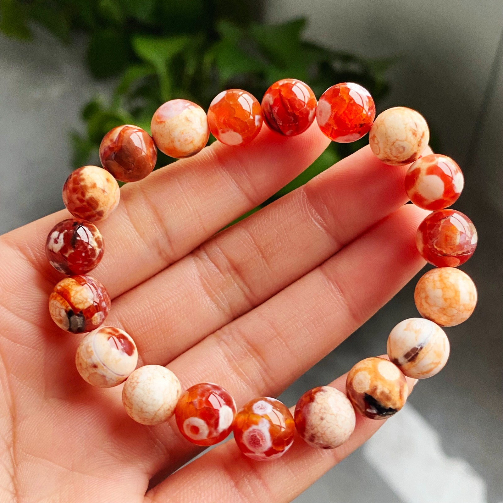 10mm Natural Red Gobi Agate Eyes Agate/stone Madagascar Beads Bracelet C1555