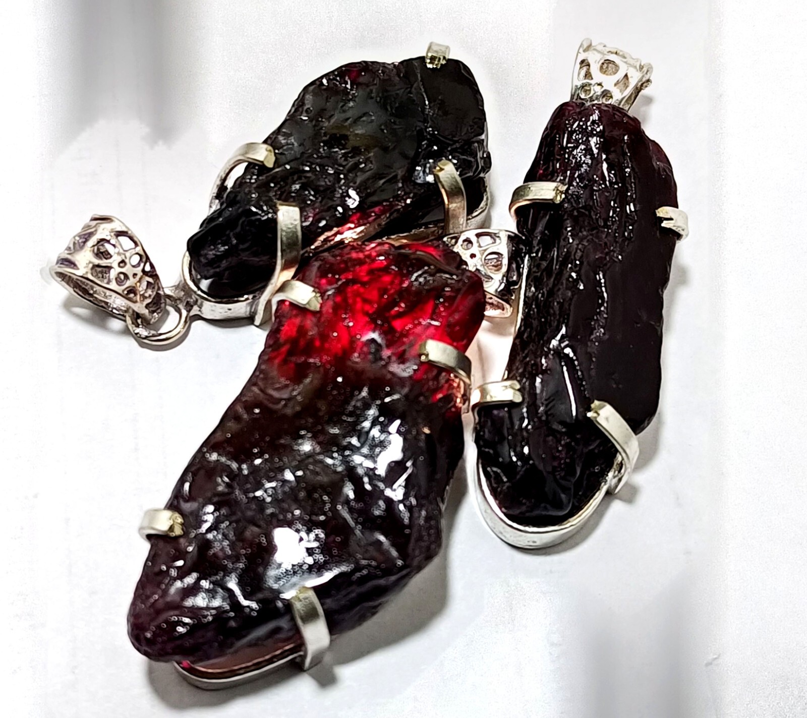 EGL Certified 273.40 Ct Natural PAINITE 925 Solid Silver Pendant 3 Pcs Lot