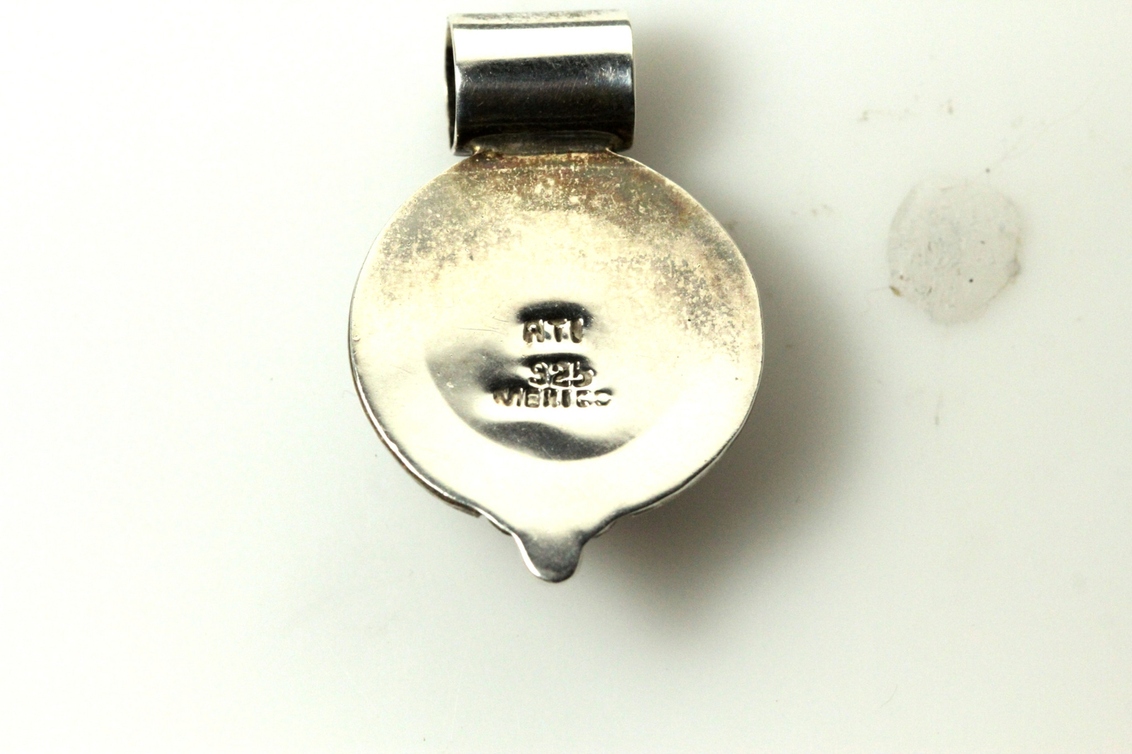 925 Sterling Silver ATI Round Purple Stone Slider Pendant 13.3 Grams (PEN7115)