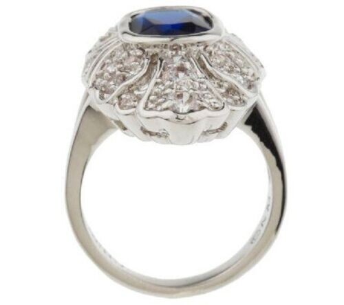 Nolan Miller MONTANA BLUE FACETED CRYSTAL Elongated Ring Size 5 $89